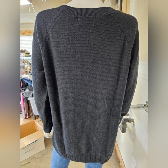 Old Navy Black So Soft Lite Ribbed Crew Neck Long Sleeve Black Sweater Size M - Picture 3 of 9